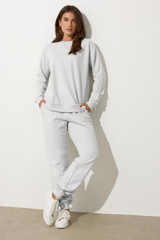 LTS Tall Light Grey Long Sleeve Sweatshirt | Long Tall Sally  2