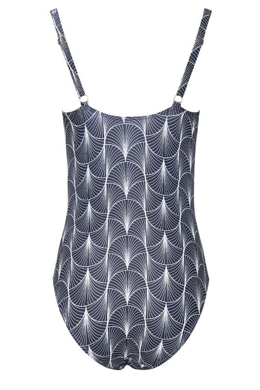 LTS Tall Women's Blue Fan Print Swimsuit | Long Tall Sally 7