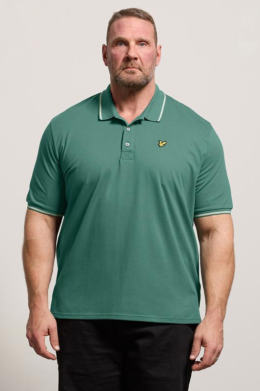  LYLE & SCOTT Big & Tall Everglade Green Tipped Polo Shirt