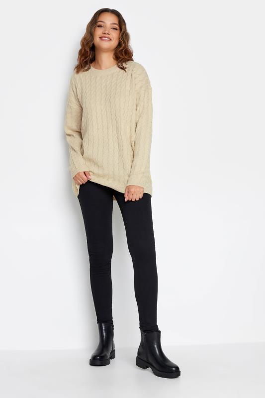 LTS Tall Beige Brown Cable Knit Jumper | Long Tall Sally  2