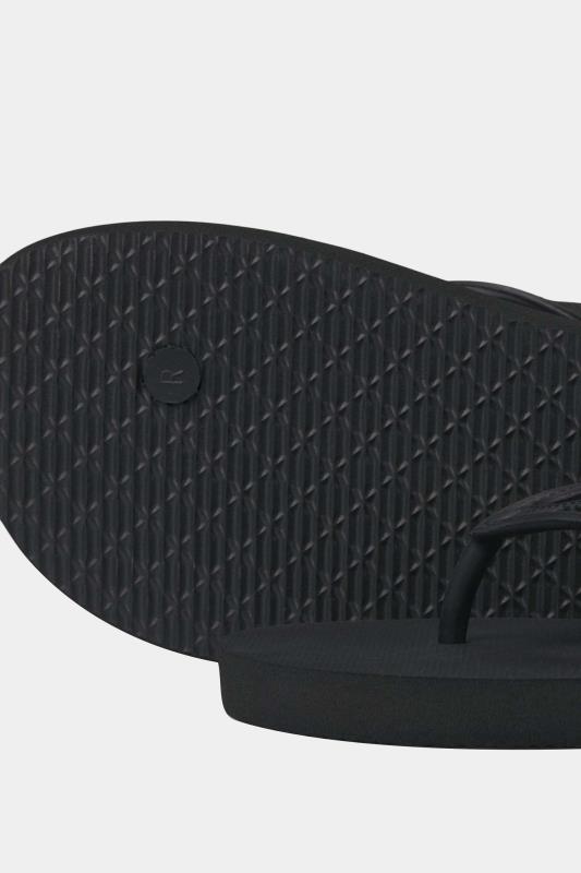 JACK & JONES Black Basic Flip Flops | BadRhino 4