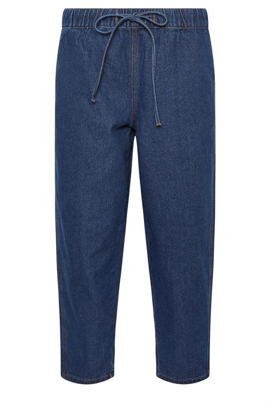 PixieGirl Petite Women's Dark Blue Pull On Barrel Jeans | PixieGirl 7