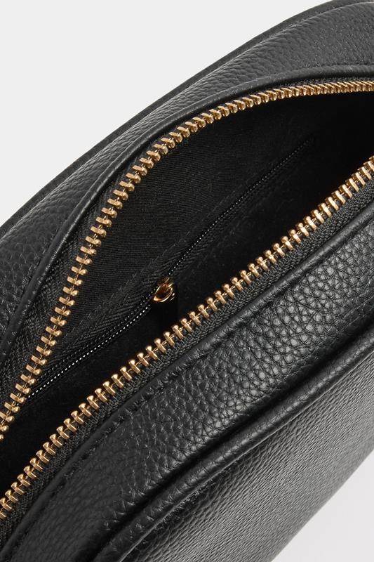 Black Faux Leather Leopard Strap Shoulder Bag | Yours Clothing 2
