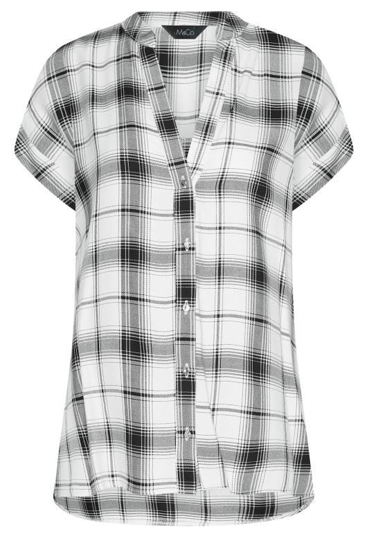 M&Co White Check Short Sleeve Shirt | M&Co 6