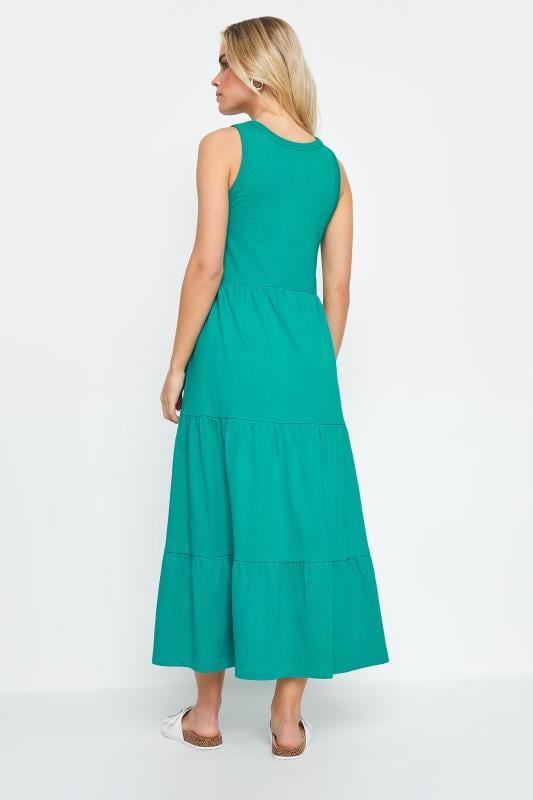 M&Co Petite Green Sleeveless Tiered Dress | M&Co 3