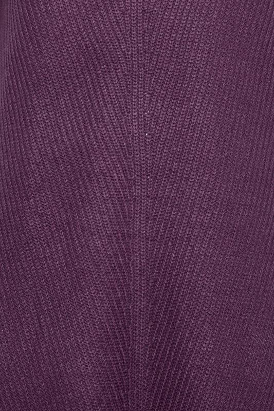 YOURS Plus Size Purple Midaxi Knitted Jumper Dress | Yours Clothing 4