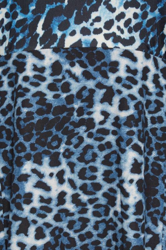 M&Co Blue Leopard Print Midi Dress | M&Co 5