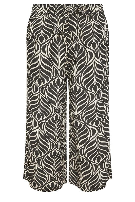 M&Co Petite Black Abstract Print Culottes | M&Co 5
