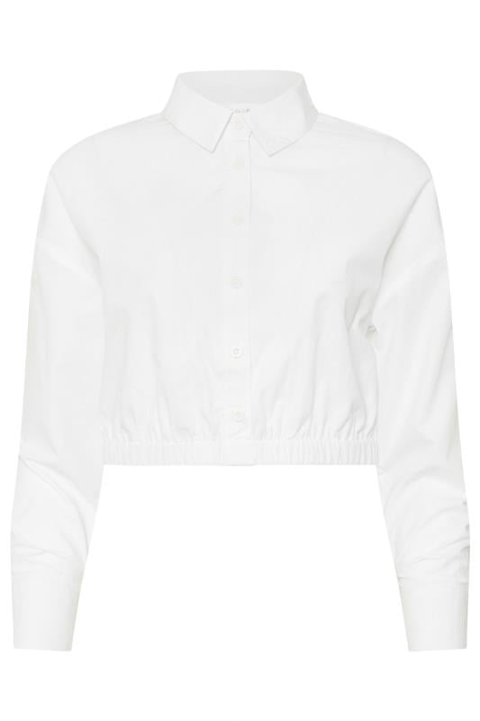 PixieGirl Petite Women's White Elasticated Hem Cotton Shirt | PixieGirl 6