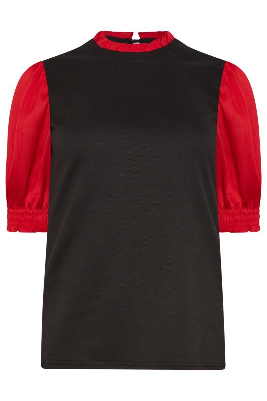 M&Co Red Contrast Sleeve Blouse | M&Co 6