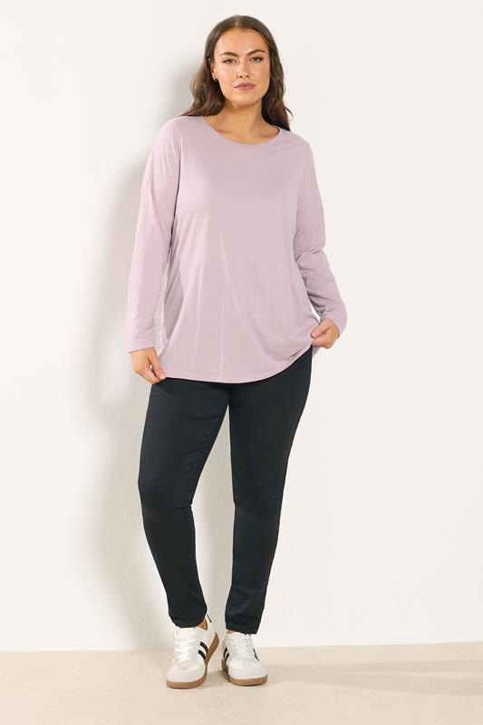 YOURS Plus Size 3 PACK Green & Blue Long Sleeve T-Shirts | Yours Clothing  5