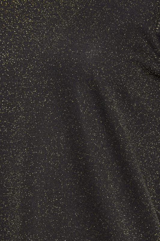 M&Co Black & Gold Shimmer Ruched Sleeve Blouse | M&Co 5