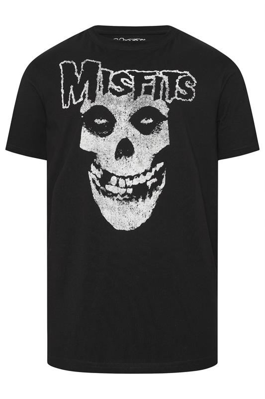 BadRhino Big & Tall Black Extra Long Misfits Graphic T-Shirt | BadRhino 4