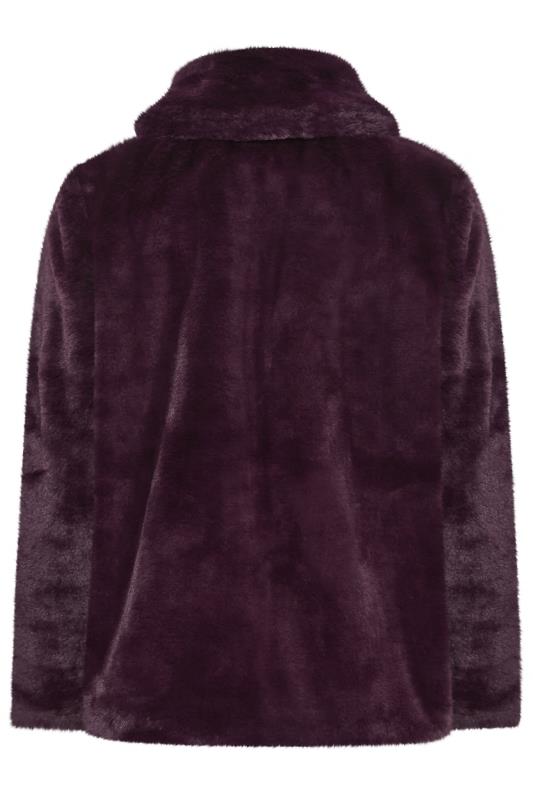 M&Co Berry Red Faux Fur Coat | M&Co 8