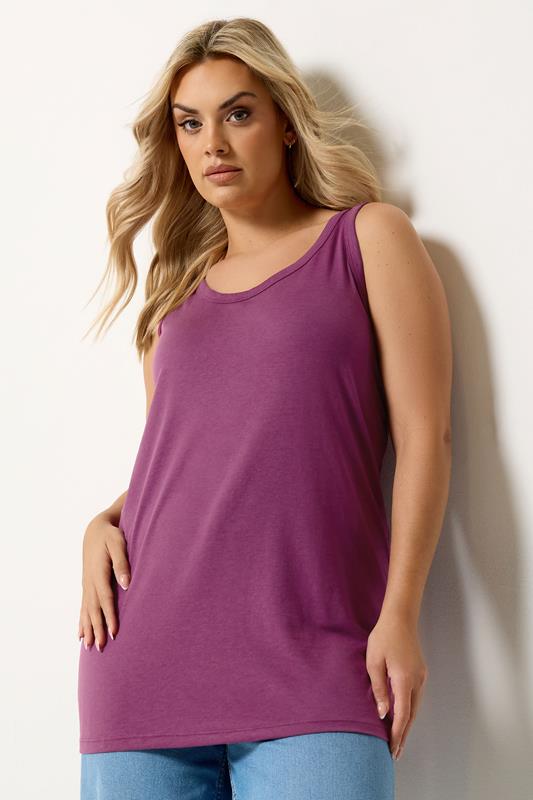 YOURS Curve Dark Purple Vest Top