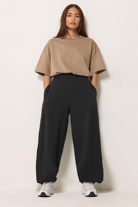 PixieGirl Petite Black Brushed Balloon Joggers