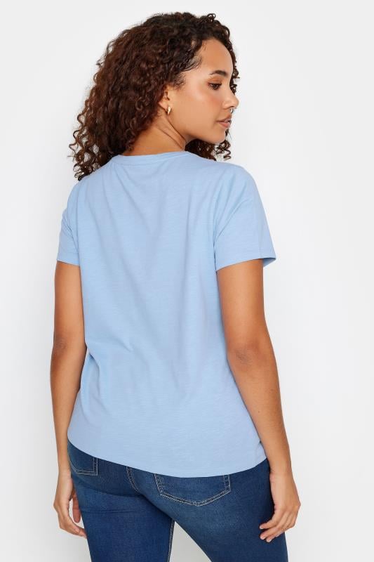 M&Co Blue V-Neck Cotton T-Shirt | M&Co 4