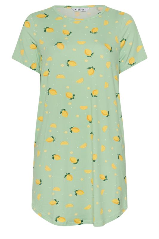 YOURSET Plus Size 2 PACK Black Lemon & Cherry Soft Touch Nightdresses | Yours Clothing 9