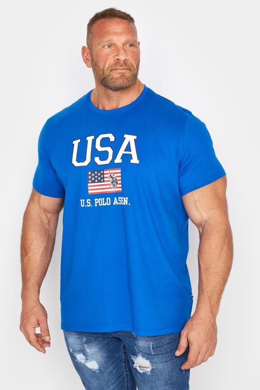 U.S. POLO ASSN. Blue USA Print T-Shirt | BadRhino 1