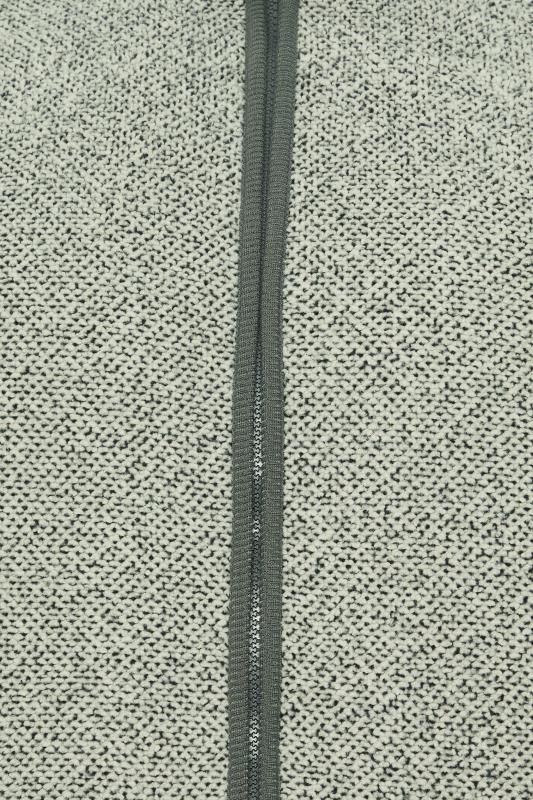 BadRhino Big & Tall Grey Textured Zip Through Fleece | BadRhino 2
