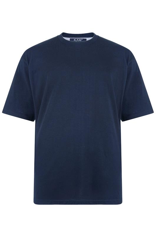 KAM Navy Blue Plain T-Shirt | BadRhino 1
