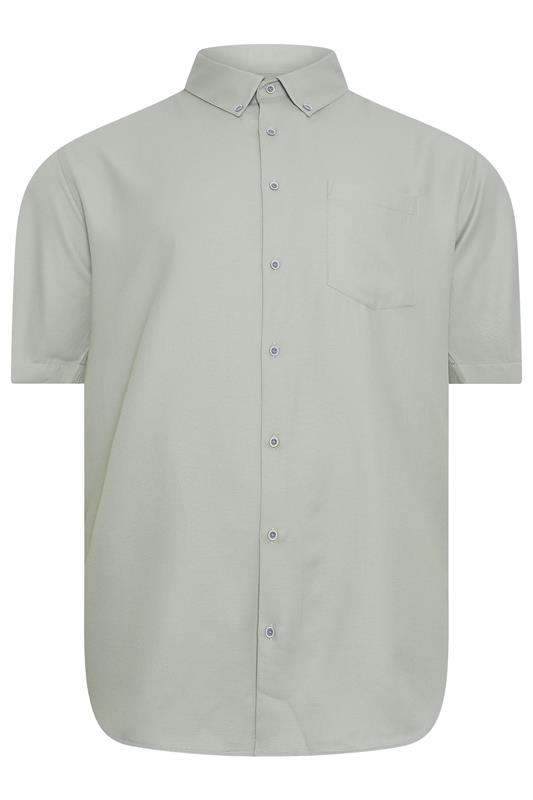 KAM Big & Tall Sage Green Dobby Textured Shirt | BadRhino 2