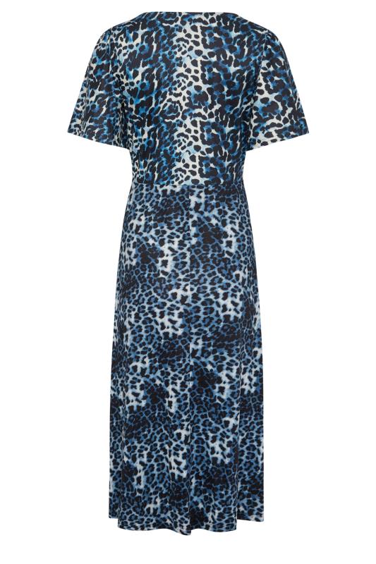 M&Co Blue Leopard Print Midi Dress | M&Co 7