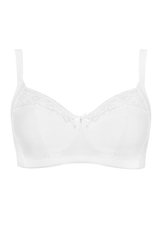 YOURSET 2 PACK Plus Size Blue Cotton Lace Trim Non-Padded Non-Wired Bralette | Yours Clothing 10