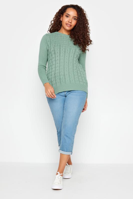 M&Co Green Cable Knit Jumper | M&Co 2