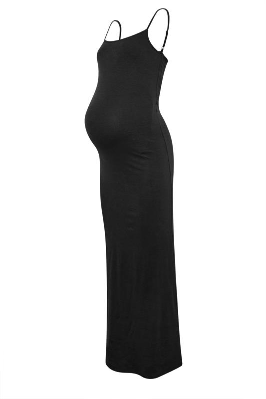 LTS Tall Maternity Black Bodycon Cami Maxi Dress | Long Tall Sally 6