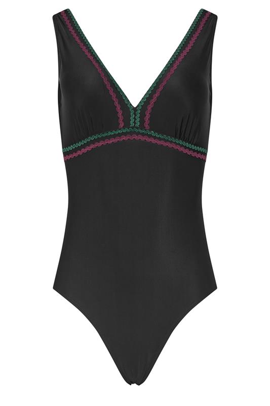 LTS Tall Black Aztec Trim Swimsuit | Long Tall Sally 7