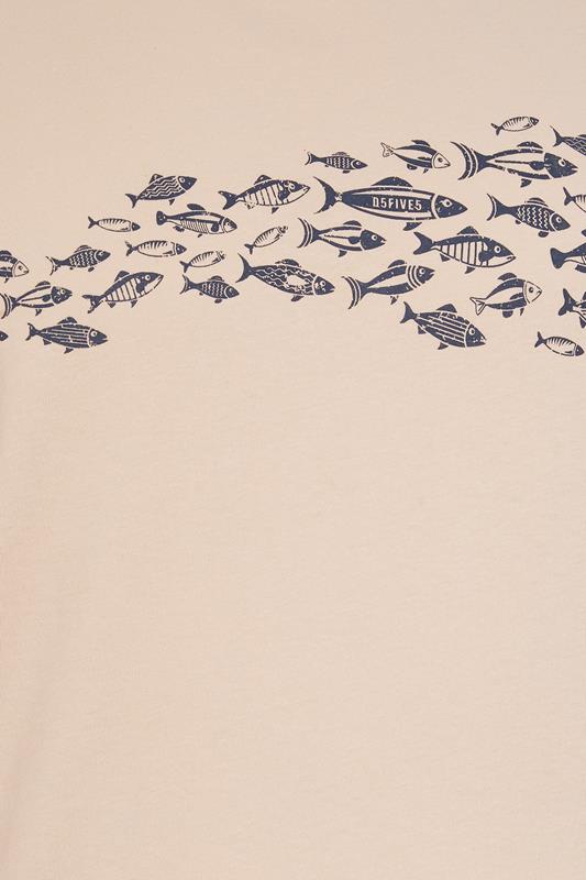 D555 Big & Tall Dusty Pink Shoal Fish T-Shirt | BadRhino 1