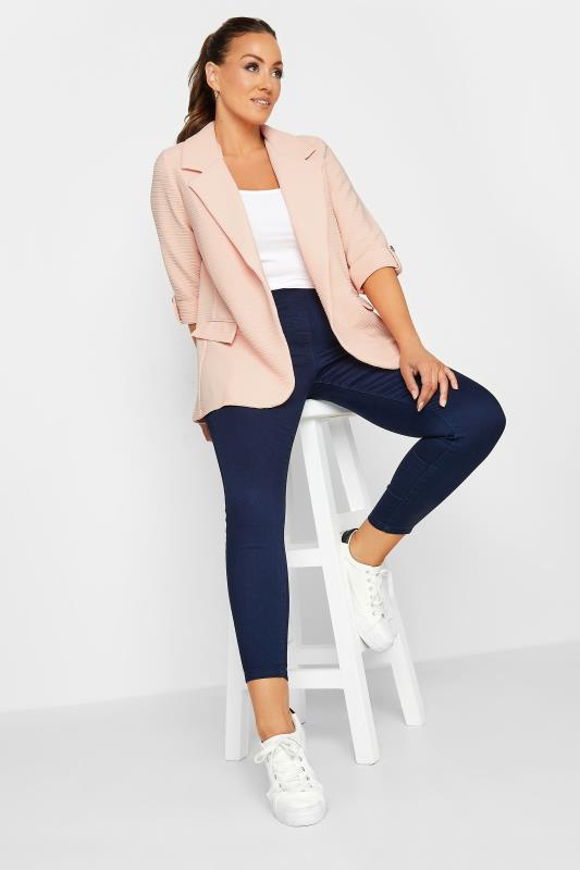 M&Co Pink Textured Blazer | M&Co 2