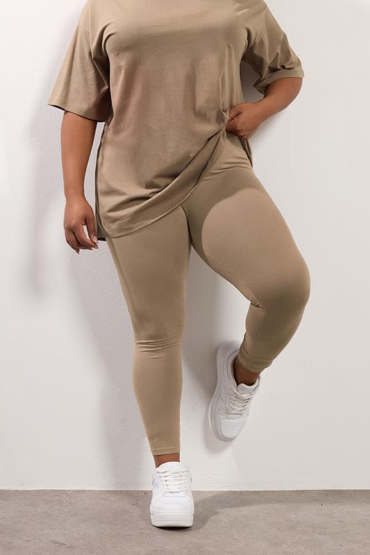  YOURS Curve Natural Brown Leggings