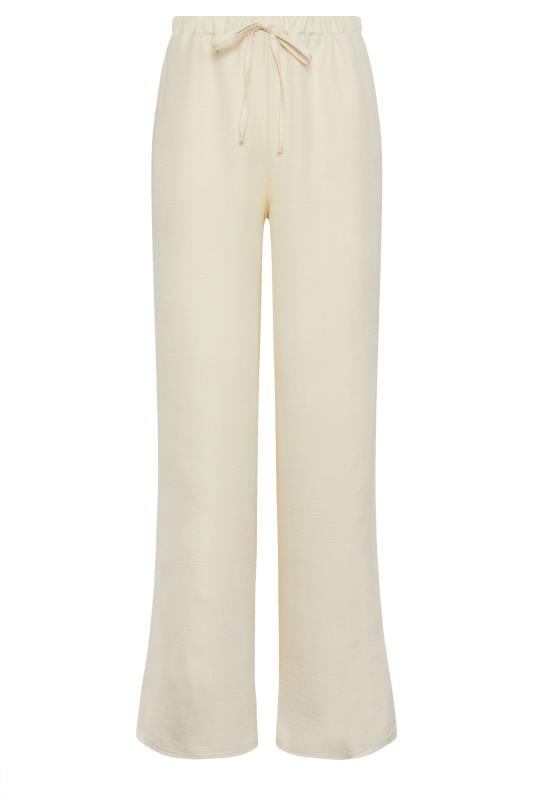 LTS Tall Women's Cream Textured Wide Leg Trousers | Long Tall Sally 6