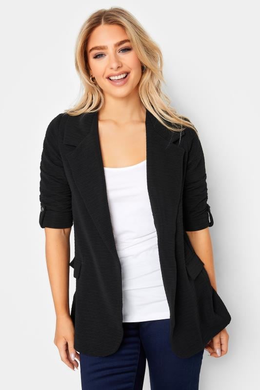 Women's  M&Co Black Textured Blazer