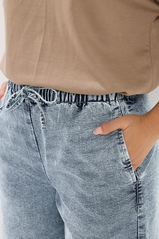 PixieGirl Petite Women's Mid Blue Pull On Wide Leg Jeans | PixieGirl 4