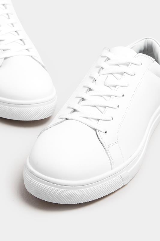 JACK & JONES White Leather Trainers | BadRhino 4