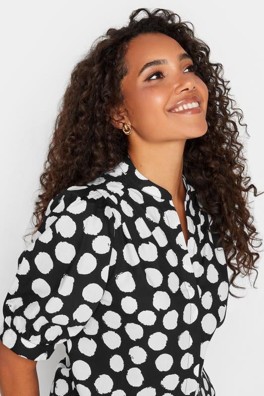 M&Co Black Polka Dot Puff Sleeve Shirt | M&Co 4