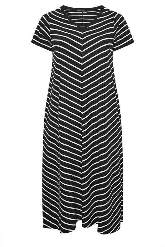 EVANS Plus Size 2 Pack Black & Khaki Green Cotton Dresses | Evans 8