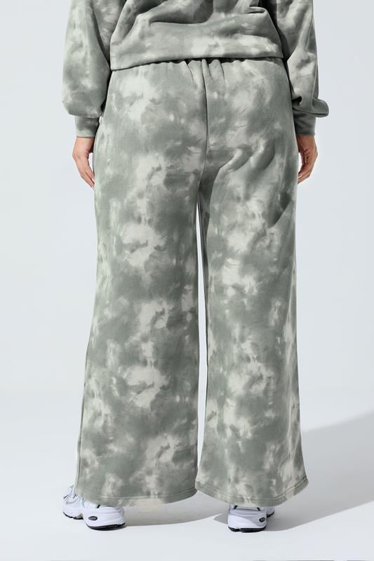 LIMITED COLLECTION Plus Size Grey Graphic Tie Dye Joggers | Yours Clothing 4