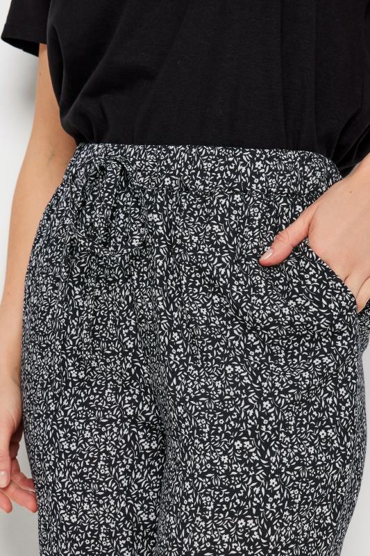 M&Co Petite Black Ditsy Floral Print Trousers | M&Co 4