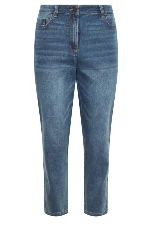 M&Co Blue Mid Wash Cropped Jeans | M&Co 5
