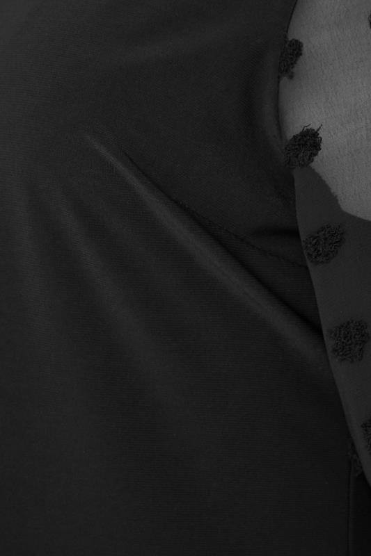 M&Co Black Dobby Sleeve Blouse 5