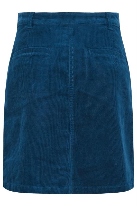 M&Co Teal Blue Cord A-Line Mini Skirt | M&Co 5
