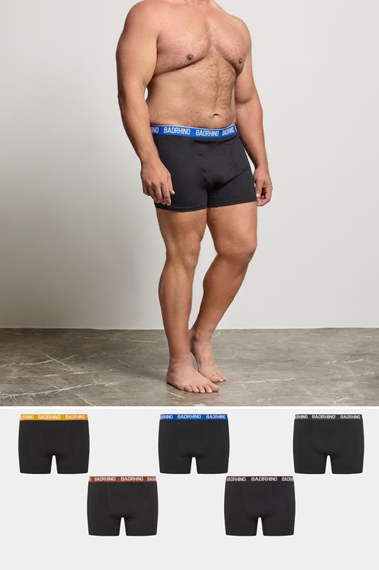 BadRhino 5 PACK Blue/Yellow/Brown/Purple/Black Band Boxers