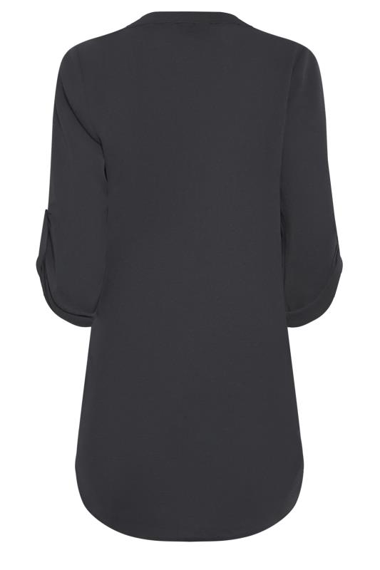 M&Co Black Statement Button Tab Sleeve Shirt | M&Co 7