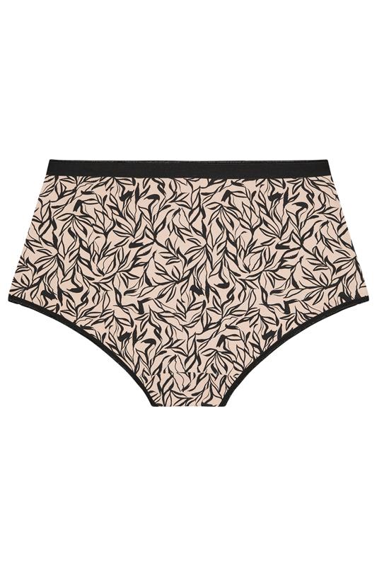 YOURSET 5 PACK Plus Size Black Leaf Print Full Briefs | Yours Clothing 9
