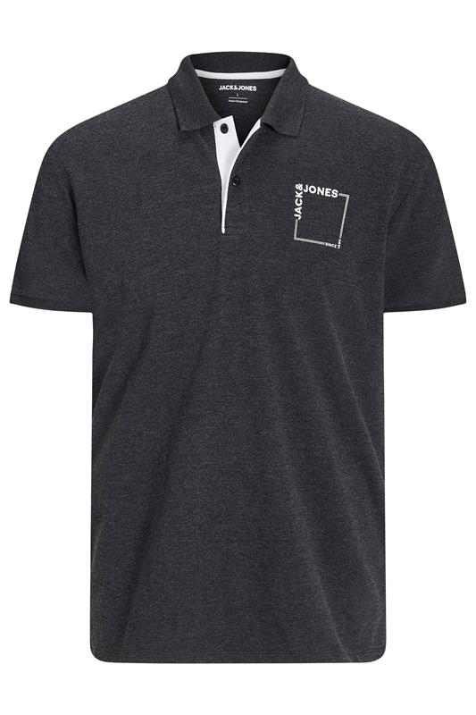 JACK & JONES Big & Tall Black Polo Shirt | BadRhino 2