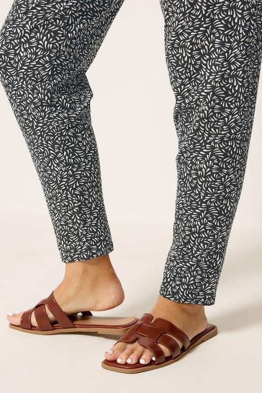M&Co Black Abstract Print Hareem Trousers | M&Co 4